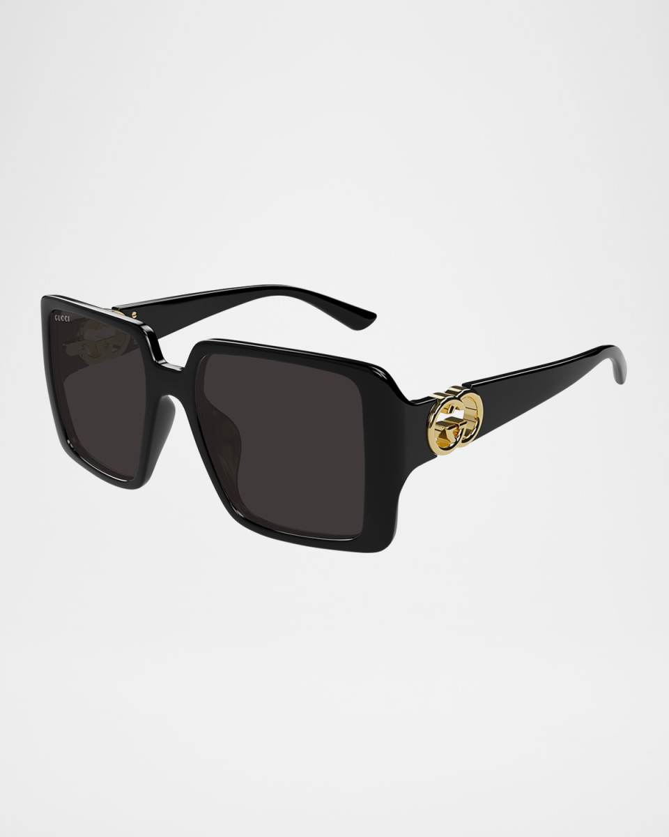 Oversized Plastic Square Sunglasses